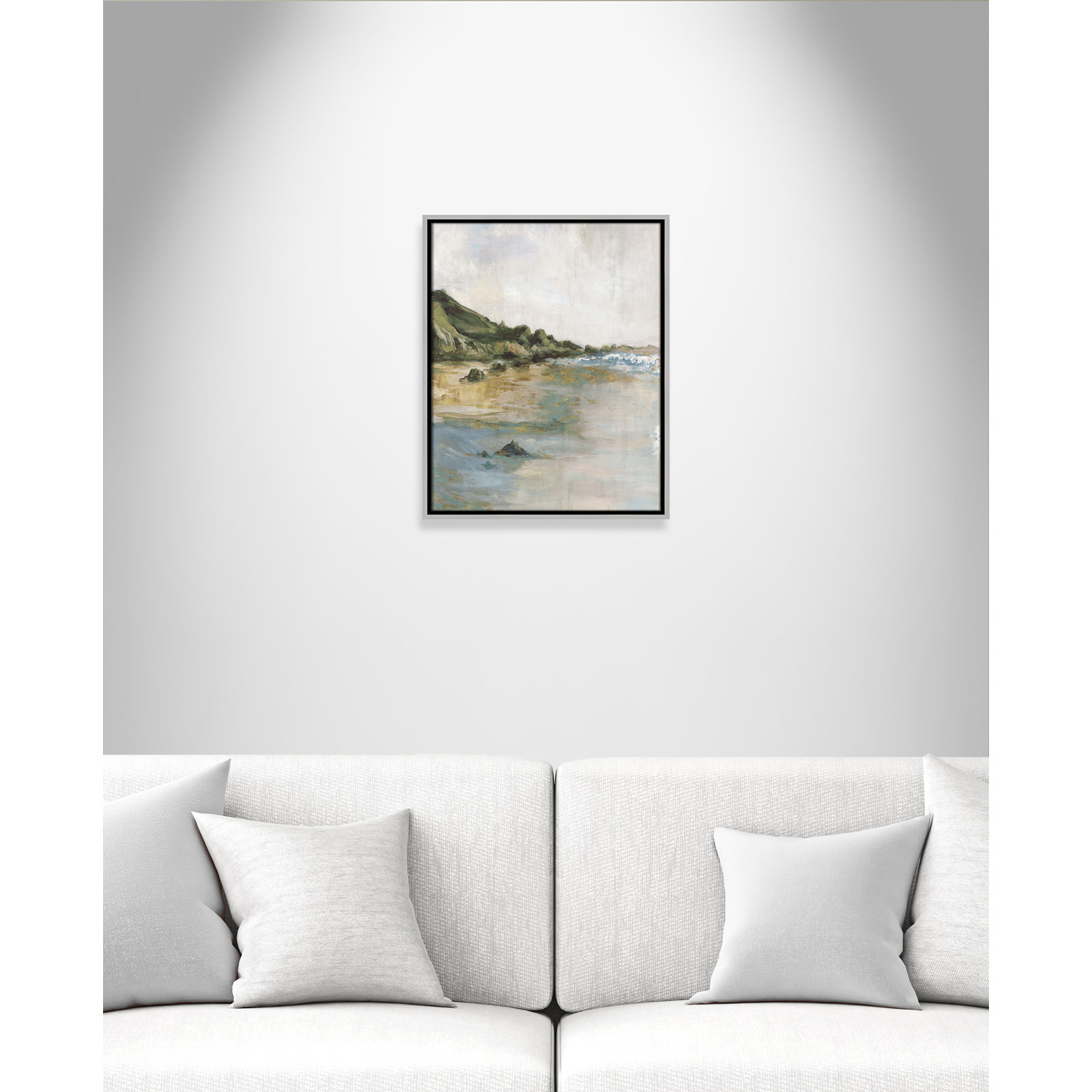 Tide’s Edge Print by , 21.5" H x 17.5" W, Silver