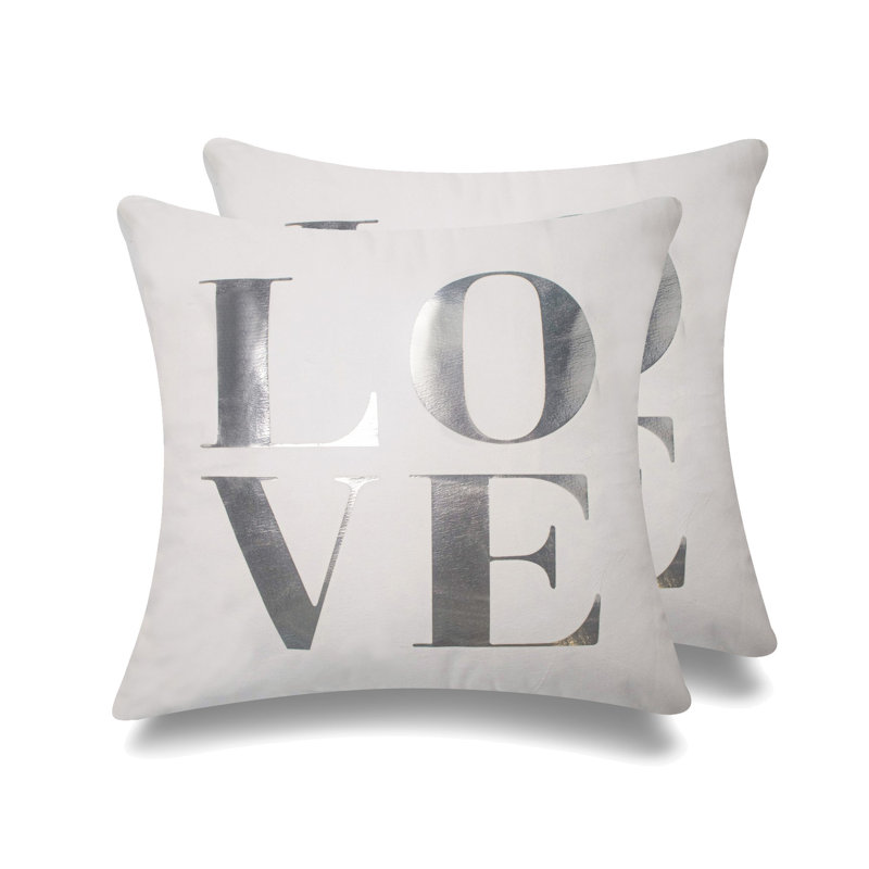 Gold & Silver Pillow Cover, Silver