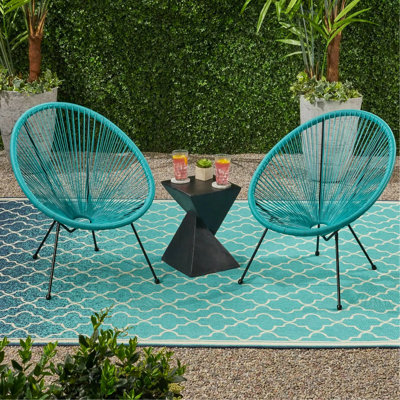 Chaise Anson (ensemble de 2) - Bleu sarcelle