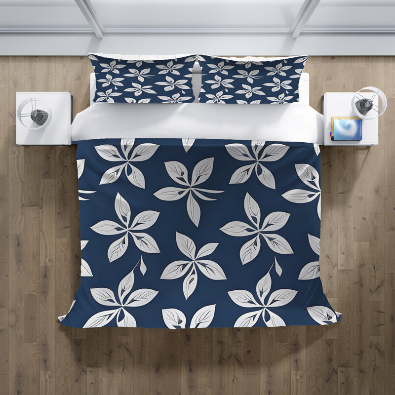 Floral Duvet Cover, King Duvet Cover + 2 King Shams