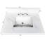 Comptoir de salle de bain en quartz 31 po avec lavabo simple, 4 dosserets hauts, 3 trous de robinet pré-percés, teinture, style moderne pour meuble-lavabo blanc rafraîchissant, projet de remodelage de la chaleur sous le comptoir