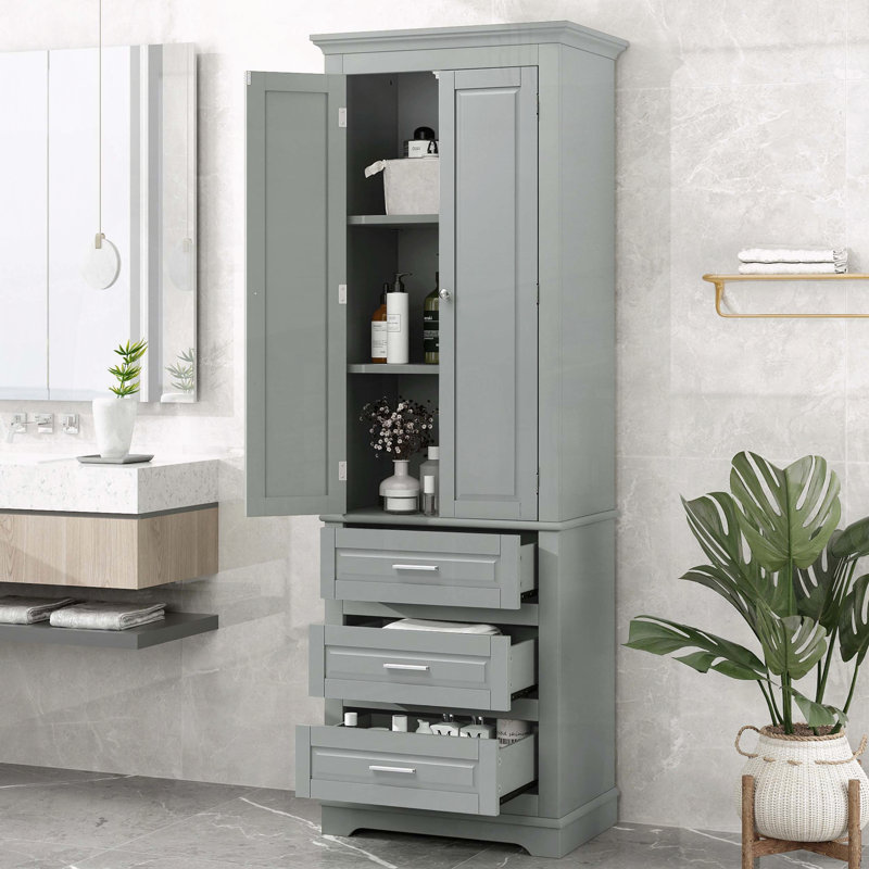 Aidenjohn MDF Bathroom Cabinet, Gray