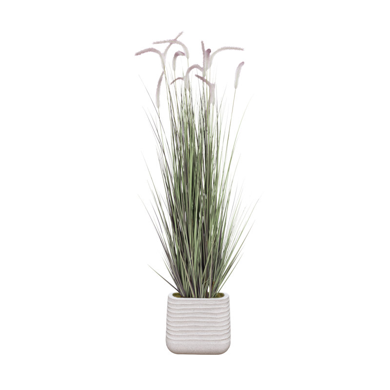 66,57 po. Fausse plante en pot, Blanc