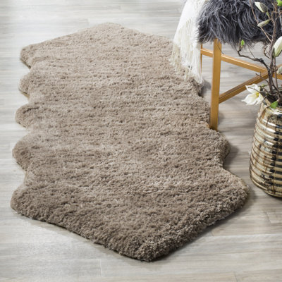 Godeleine Shag Hand Woven Performance Solid Color Rug