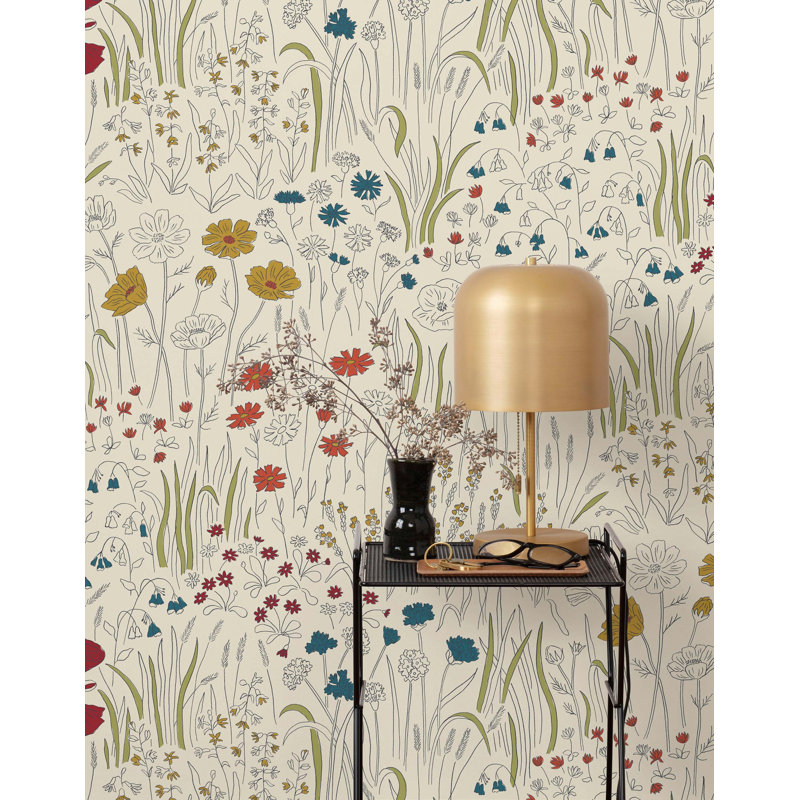 Alpine Garden Multi Wallpaper | Traditional / Roll - 27" x 30', Ochre