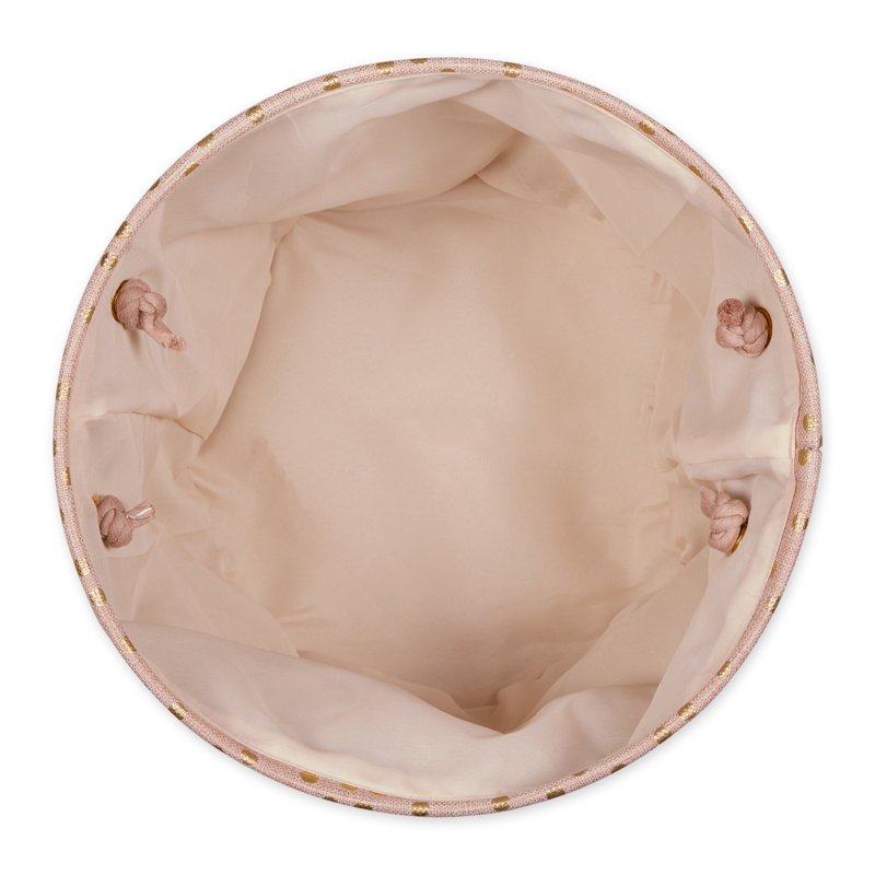 Everly Quinn Fabric Decorative Bin, Millennial Pink