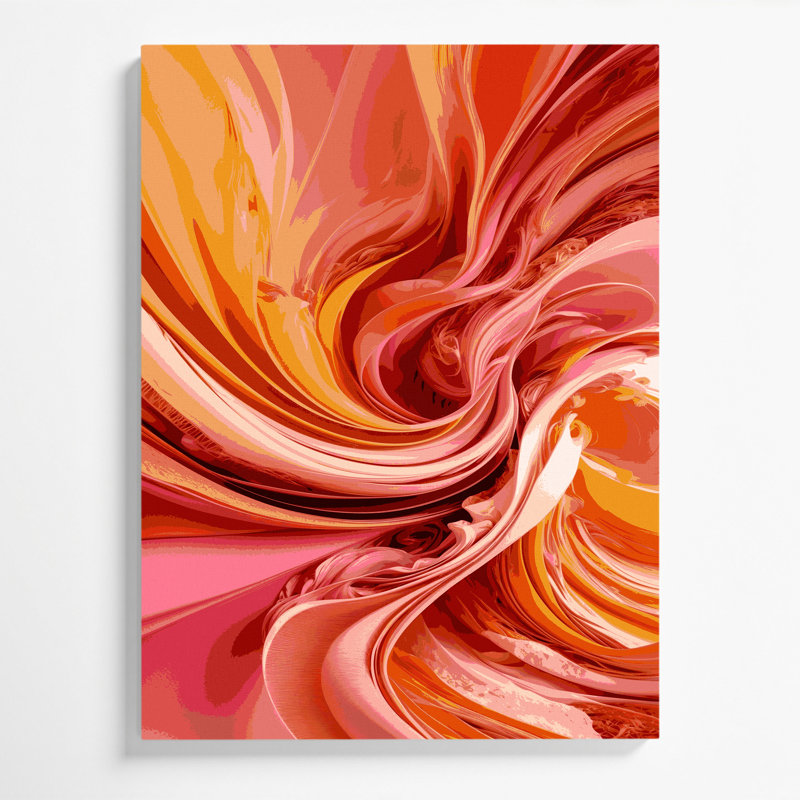 Art numérique sur toile, abstraction numérique 22, H 20 po x l 24 po