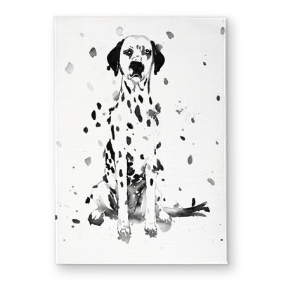 Dalmatian Dog Monochrome Black Indoor Outdoor Door Mat