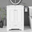 Ensemble de meuble-lavabo 24 po avec lavabo en céramique, armoire de rangement moderne avec 2 portes et tiroir, meuble-lavabo autoportant-121085757