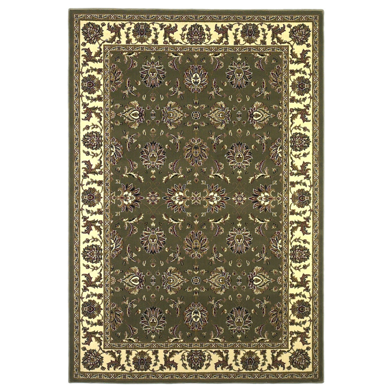 Handmade Ivory Synthetic Easy Care Large Rectangular Rug