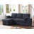 Chenille Fabric Reversible Sleeper Sectional With Storage Chaise, Drop-Down Table, Cup Holders And Charging Ports-384605897