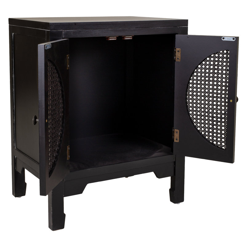 Dacheng 50cm W Solid + Manufactured Wood Bedside Table