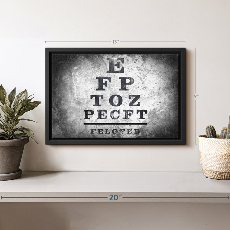 " Optometry Test Canvas Print ", 9" H x 13" W