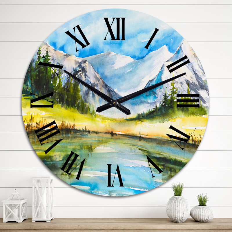 Horloge murale Blue Lake, Grand
