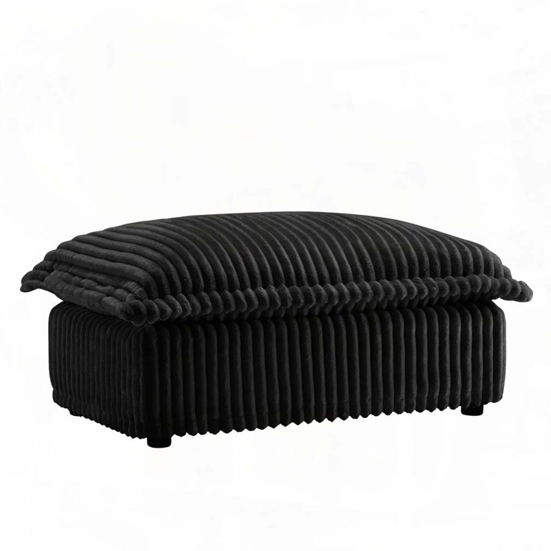 Repose-pieds en chenille, Chenille noir