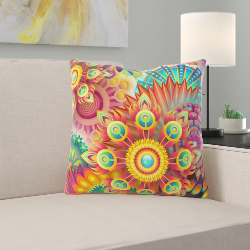Coussin décoratif en fond abstrait coloré