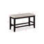 Banc de style campagnard à hauteur de comptoir avec siège rembourré et repose-pieds, mobilier en bois durable pour une assise confortable