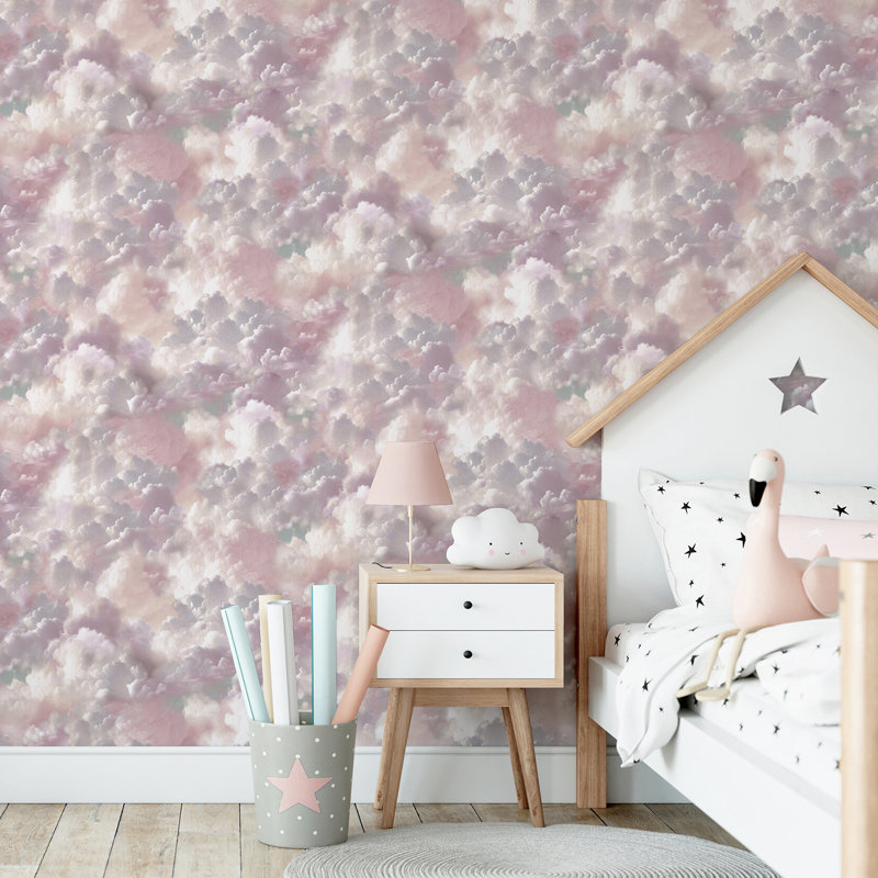 Papier peint ciel nuageux Merryweather, Mauve