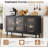 Reeded 3-glass Door Sideboard