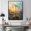 Astrologie équilibrée jaune et bleue, Balance I - Astronomie, art mural-500576976-328561406