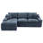 Flick Chenille Boneless Sectional Sofa with Double-Layer Cushions & Side Pockets-754638577
