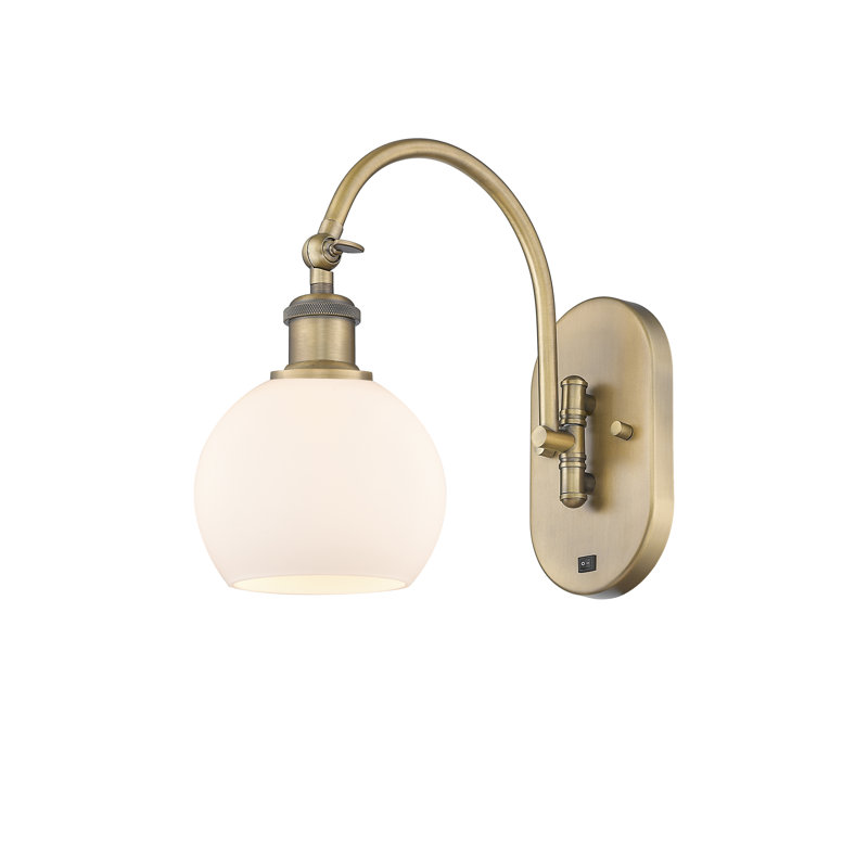 Ellington Swing Arm Sconce, Brushed Brass, Led