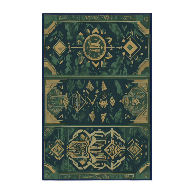 Hero's Crest Rug, Rectangle 3' x 5'