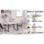Table de salle à manger de 55 po pour 4 personnes avec plateau de table, pieds en métal noir et chaises en polyuréthane rembourrées et épaisses ergonomiques pour famille-710115111