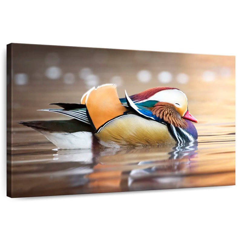Crowle - adorable canard mandarin, H 8 po x l 12 po