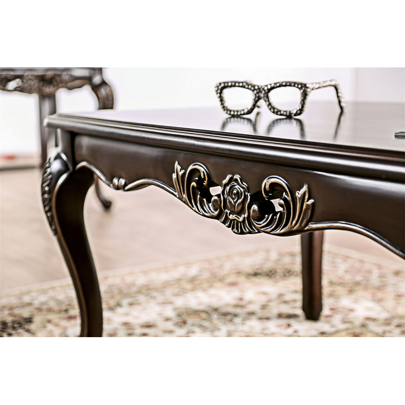 Table basse Traditional, H 19 po x L 48 po x l 28 po, Mélange de bruns