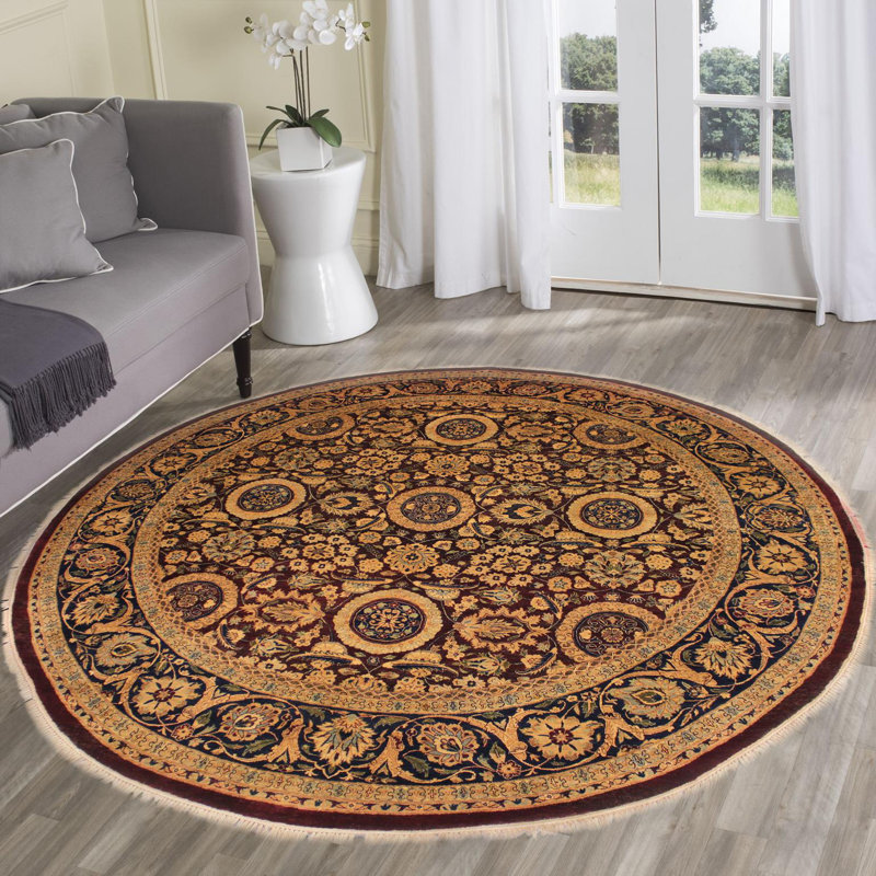 Tapis oriental brun en laine noué à la main 8 pi Kinsman