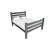 Gray Solid Wood Twin Bed Frame