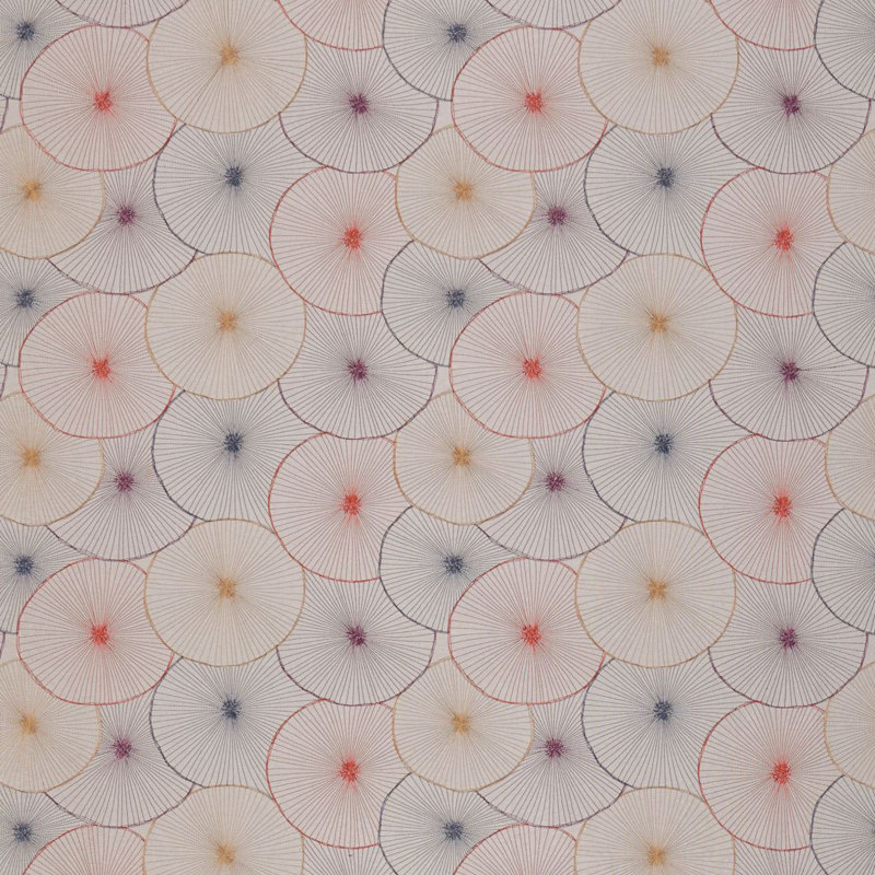 Aster Fabric, Amber/Amethyst/Gold/Ink