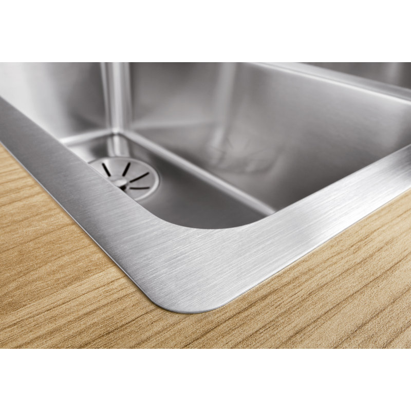 Andano 58.5 x 44cm Double Bowl Inset Kitchen Sink, Left