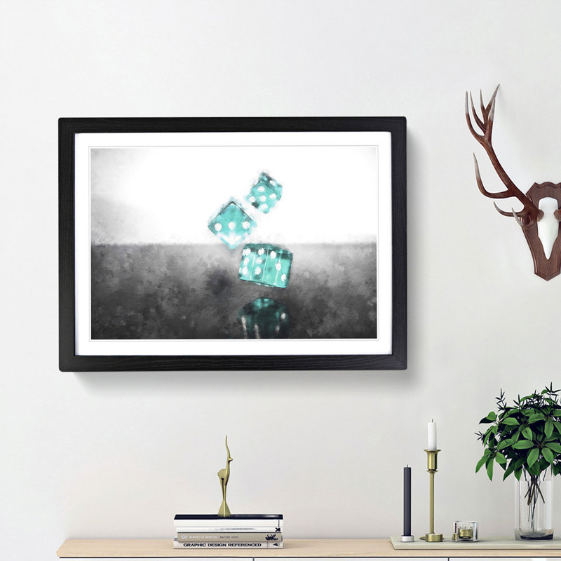 Roll of the Dice - Framed Print, 45cm H x 63cm W x 2cm D, Black Framed