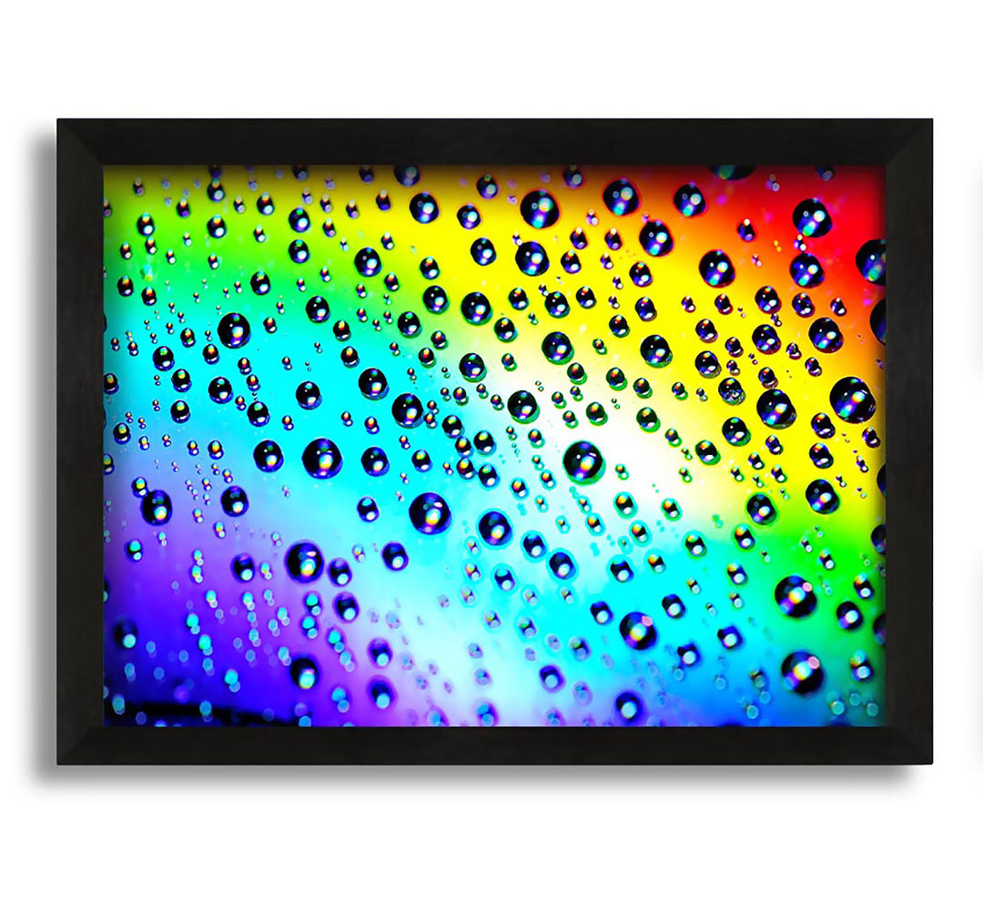 Gerahmtes Wandbild Rainbow Raindrops