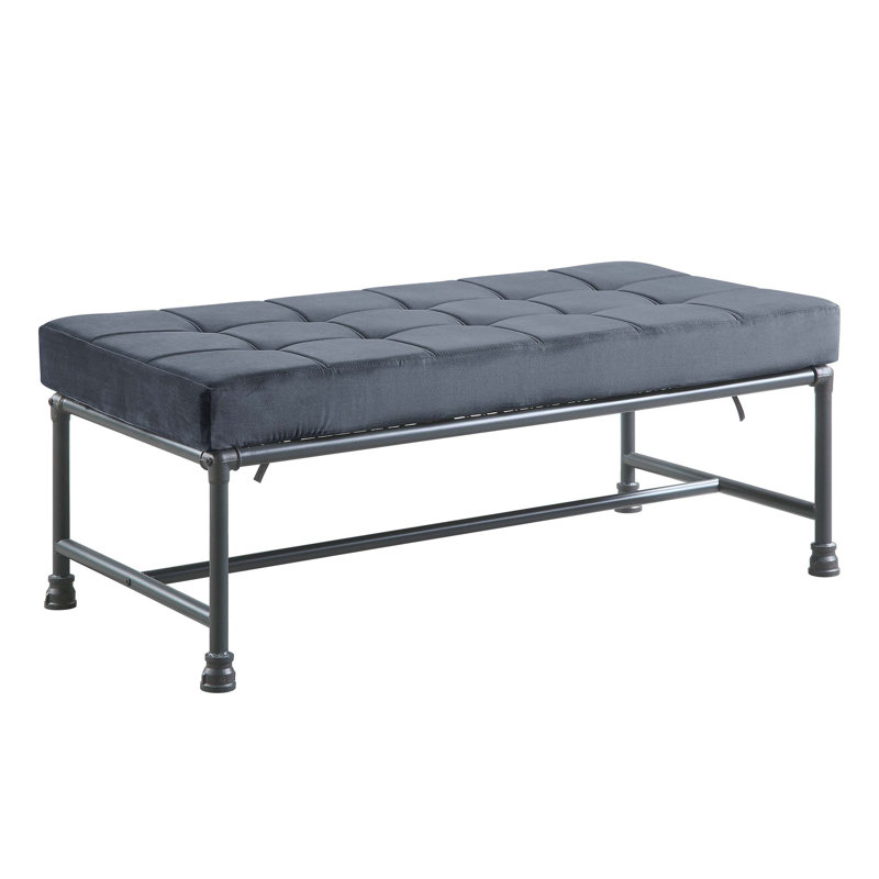 Comfortable Velvet Bench with Memory Foam Cushion for Relaxation