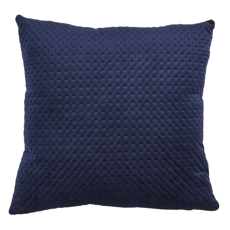 Housse et insert en velours carré, Marine, 18 po x 18 po