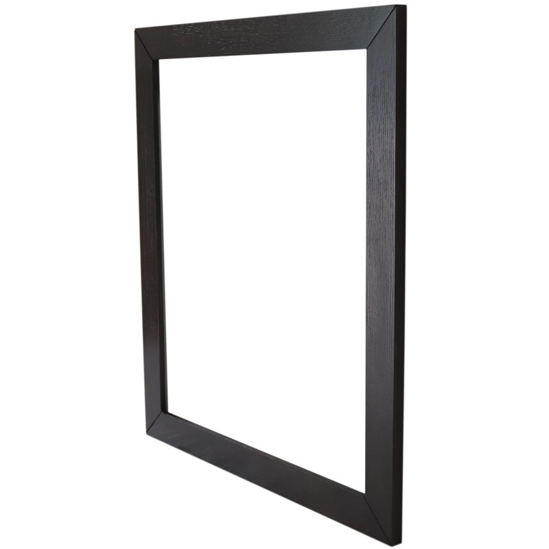 Ghent Solid Wood Rectangle Wall Mirror, Brown