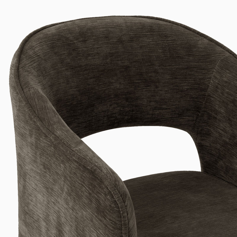 Chaises de salle à manger rembourrées Modern, Brun chocolat