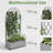 Cedar Metal Rectangular Individual Planter Box With Trellis With Wheels-441523117