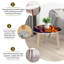 Ensemble de 2 tables basses gigognes triangulaires modernes, motif citrouilles et chauves-souris d'Halloween, style fantaisiste et effrayant, style milieu du siècle, petites tables d'appoint pour salon, chambre, appartement, décoration intérieure-1938496931-1938496952