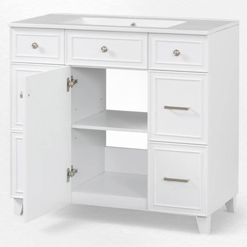 Ensemble de meuble-lavabo simple 36 po, Blanc