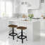 Tabouret pivotant en bois massif Bridgeview