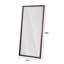 Miroir de plancher 70 po x 32 po avec cadre en bois artificiel, conception élégante et durabilité, un incontournable pour les chambres à coucher, les magasins de vêtements et les salons