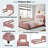 Upholstered Daybed With Classic Stripe Shaped Headboard-596423778
