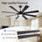 72 Inch Large Ceiling Fan with Light, Outdoor Ceiling Fan with Remote, Modern Industrial Ceiling Fan, Quiet Reversible DC Motor Indoor Outdoor Ceiling Fan for Living Room Bedroom Patio Porch-1821862064-1821862067-1821862068