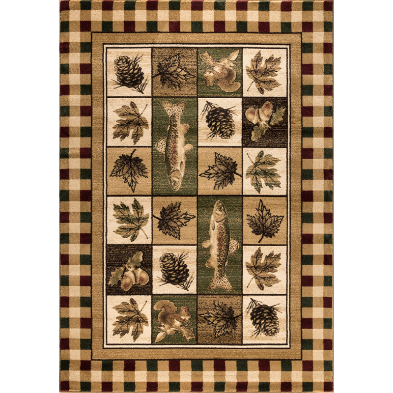 Aubin Animal Print Indoor Rug, Rectangle 5'3" x 7'6"