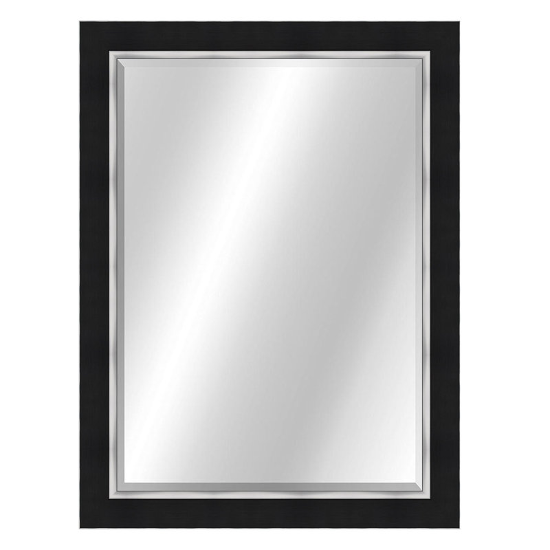 Metropolis Flat Mirror, 46" x 36", Black/Silver
