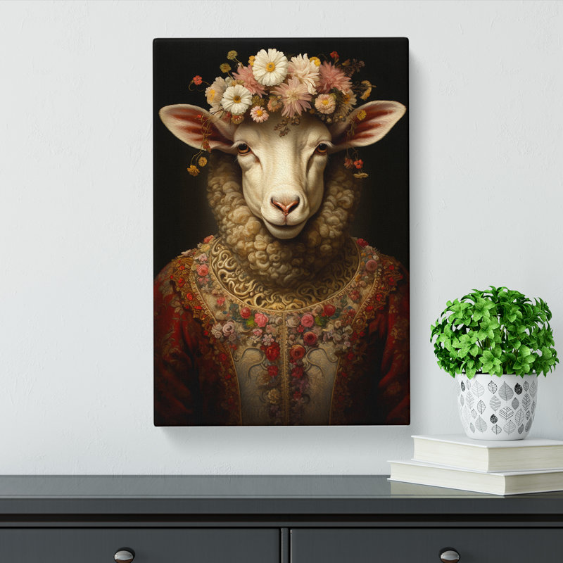 Sheep Baroque - No Frame Print, 76cm H x 50cm W x 3cm D